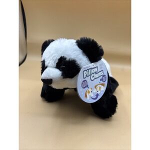 NWT Pillow Chums By Kellytoy Panda Bear Black White Plush 12" 2015